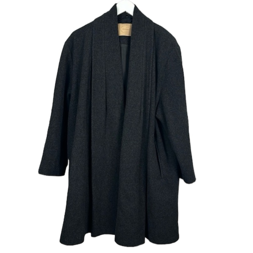 VARiC WoolBlend Gray/Black Long Winter Coat Jacket Size 40 Medium